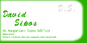 david sipos business card